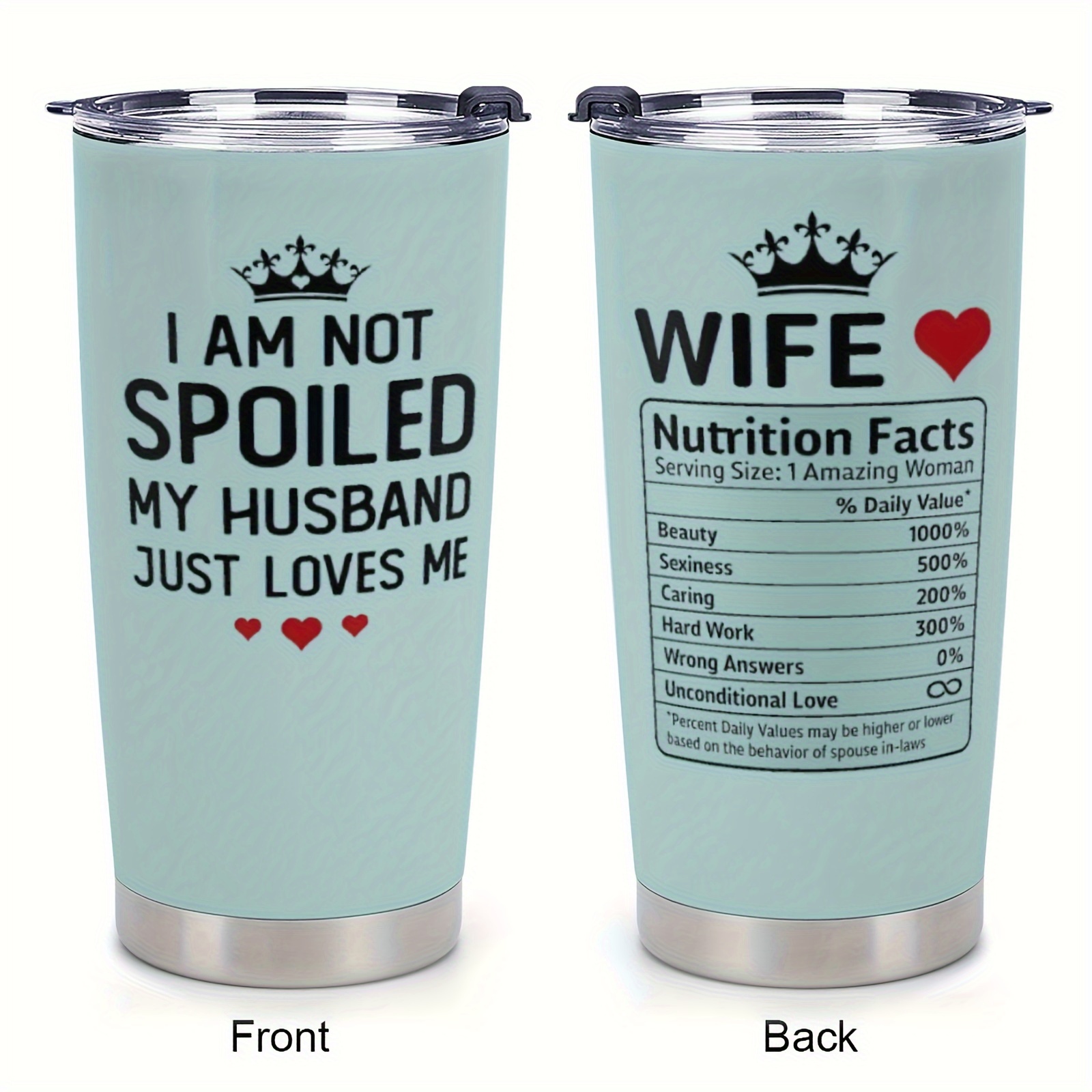 

Chic 20oz Stainless Steel With Lid - Perfect Gift For Wife On Wedding Anniversary, Day, Valentine's Day