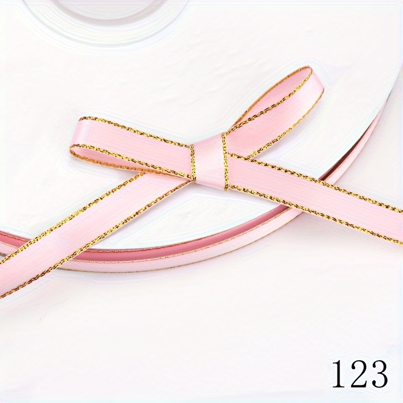 High Thick Double sided Golden Edge Ribbon Flower Gift - Temu