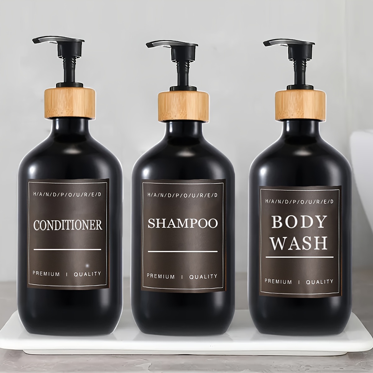 Shampoo And Conditioner Dispenser Bathroom Shower Bottle - Temu
