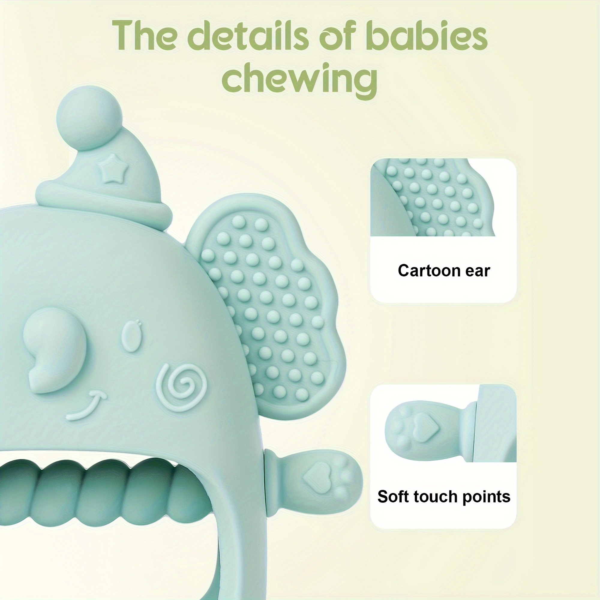 TYRY.HU Baby Teether Mitten, Silicone Teething Toy for Sucking Needs