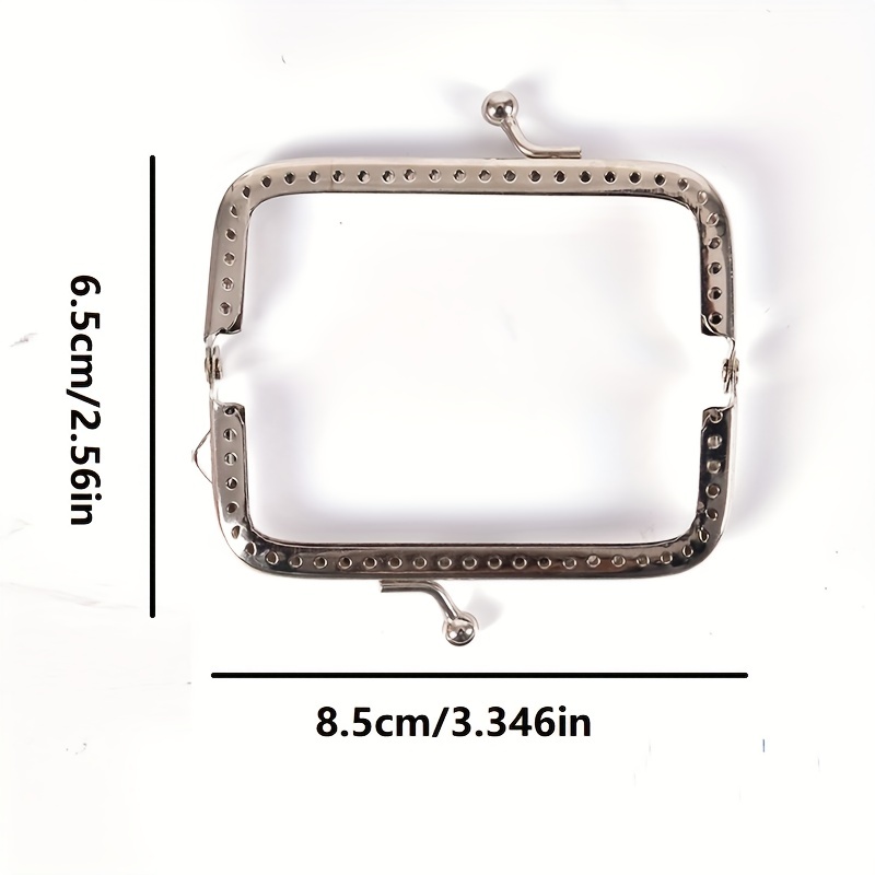 misppro Purse Clasp Frame with Handle, 27cm/10.6 Handbag Kiss Clasp Lock,  Metal Purse Frame for DIY Craft, Coin Purse Making Supplies - Clear Handle