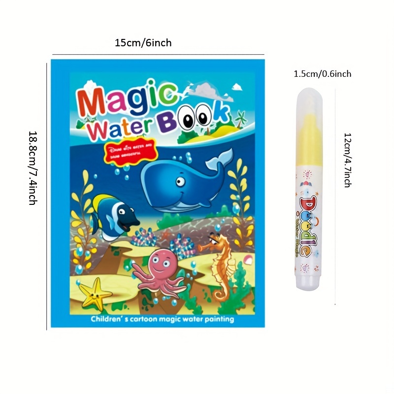 1 pz libro magico disegno ad acqua giocattoli Montessori libro da colorare  riutilizzabile libro da disegno ad acqua magica giocattoli sensoriali per  la prima educazione