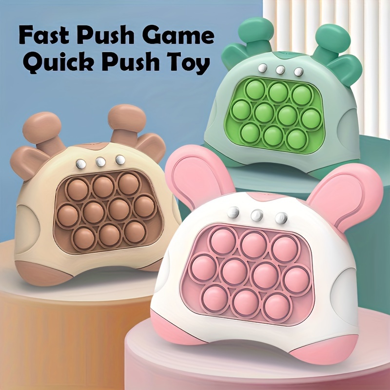 Pop It Game Machine,Pop It Electronique,Quick Push Bubbles Game,Console de  Jeu Quick Push Bubbles,Jeu Pop Portable, Bubble Breakthrough Puzzle Machine  pour Enfants et Adultes (Pop - Blanc)