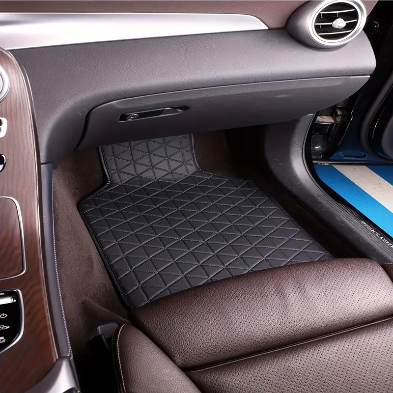 New Car Foot Mat Waterproof Pu Leather General Purpose Car - Temu
