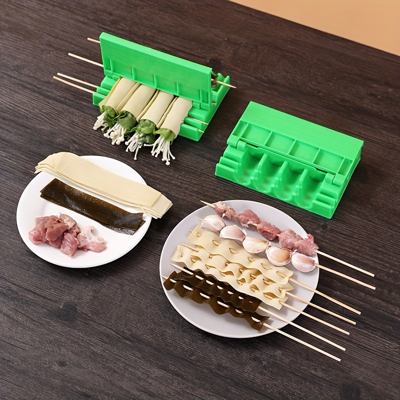 Skewers Kebab Maker Grill Barbecue Stringer Box Machine Beef Meat