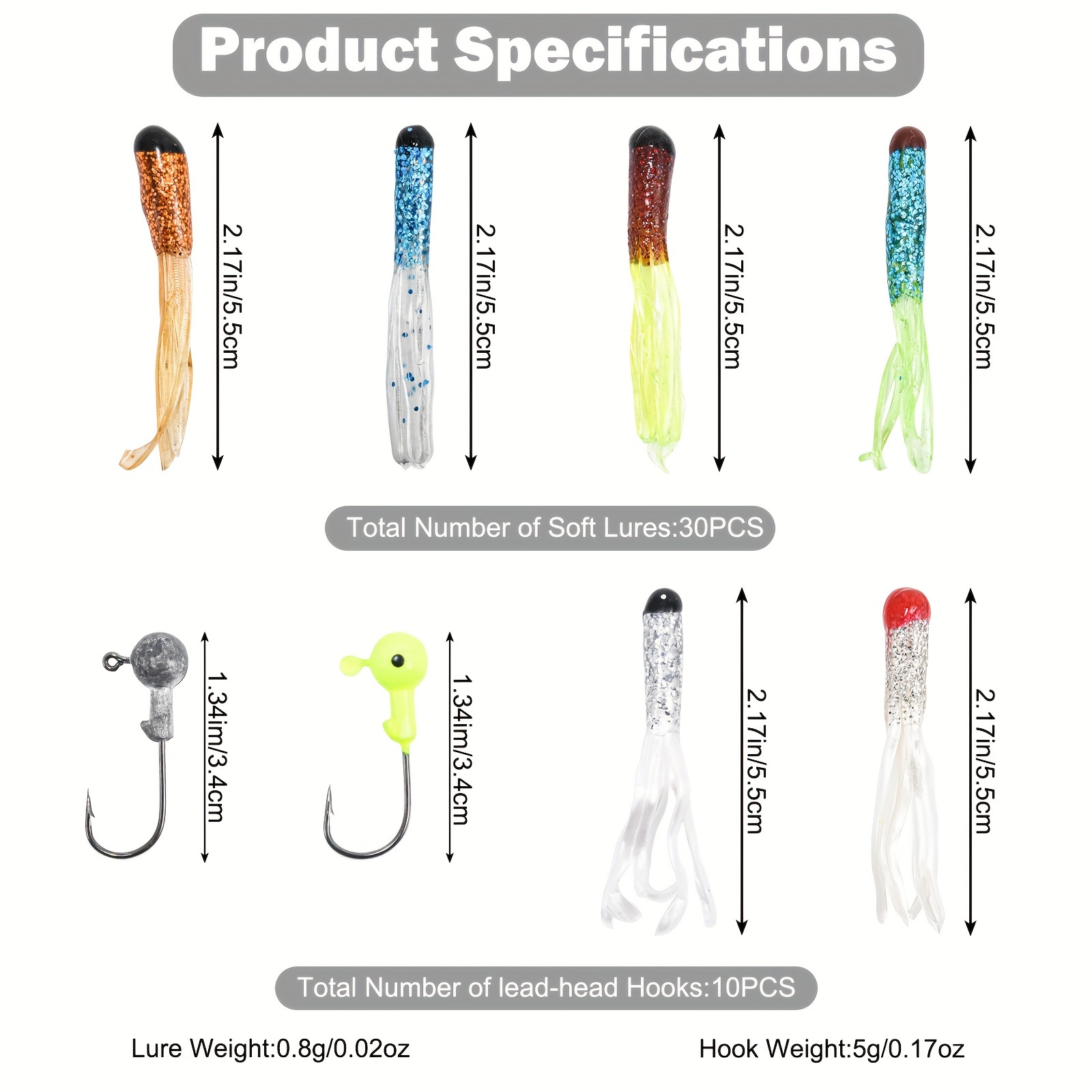 Ultimate Fishing Lures Baits Kit Set with Tackle Box