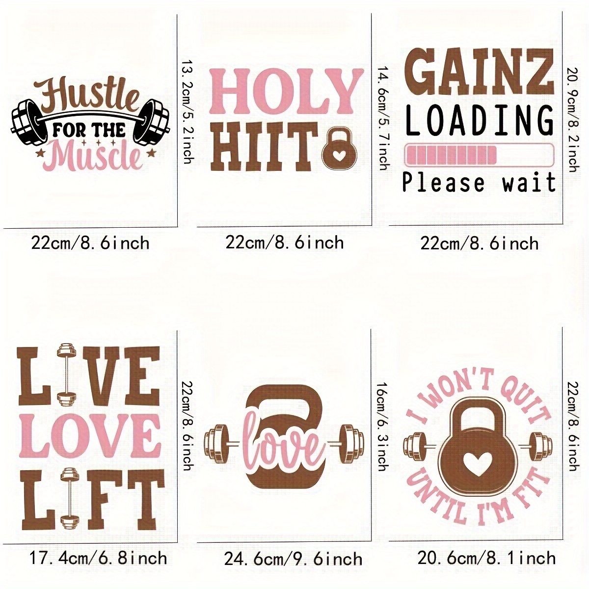 Fitness Lover Graphics Diy Iron On Transfers Stickers On T - Temu