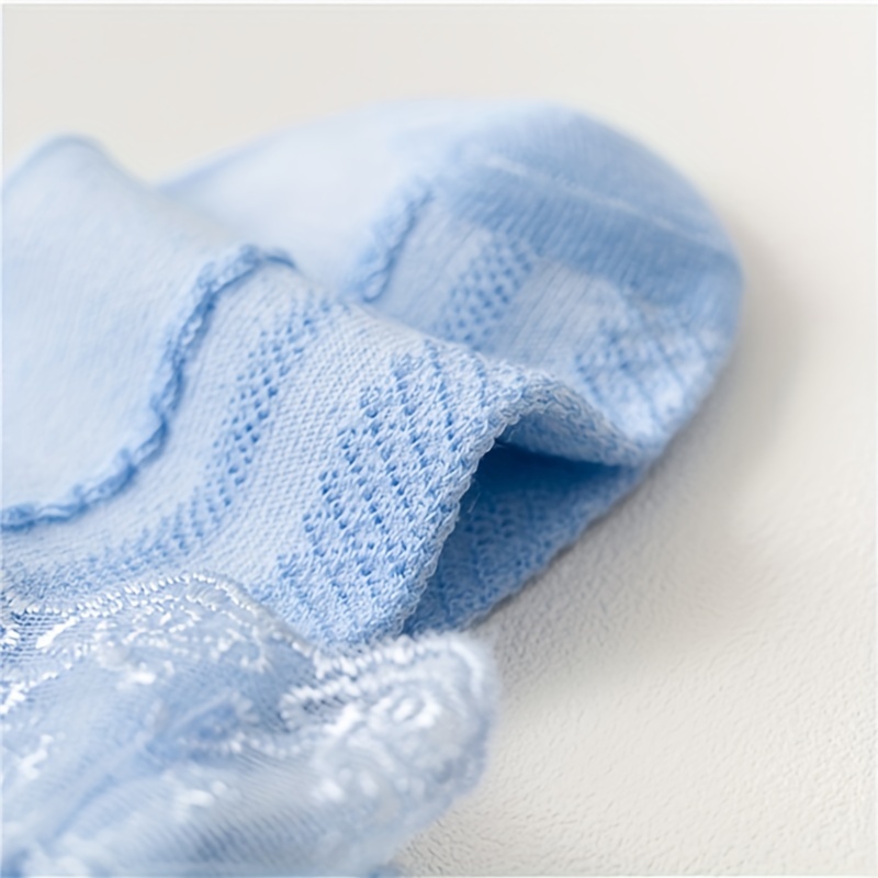  Calcetines de algodón y encaje para niños peinados de princesa  para bebés y niñas (azul, 0-6 meses) : Ropa, Zapatos y Joyería