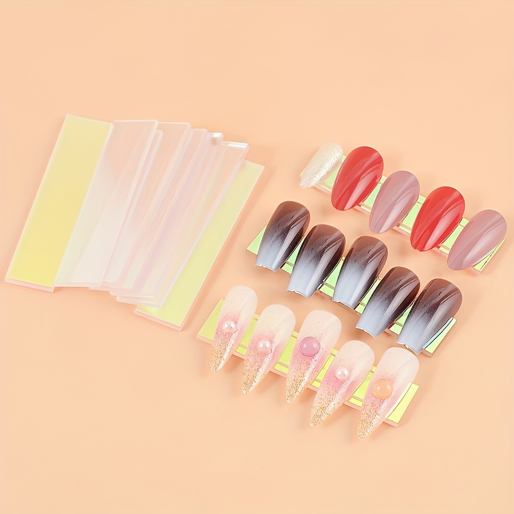 10pcs Nail Display Board Acrylic Aurora Nail Salon Display Strip