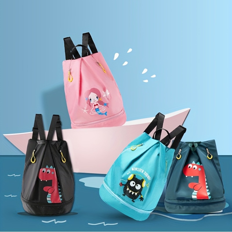 Bolsa de almacenamiento de natación impermeable para hombres y mujeres,  mochila portátil deportiva con separación seca y húmeda, bonita bolsa de  playa de dibujos animados - AliExpress