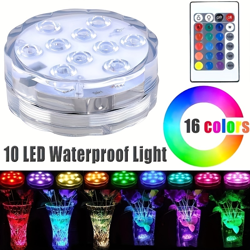Waterproof Rgb Diving Light For Pools And Aquariums 10 Colorful