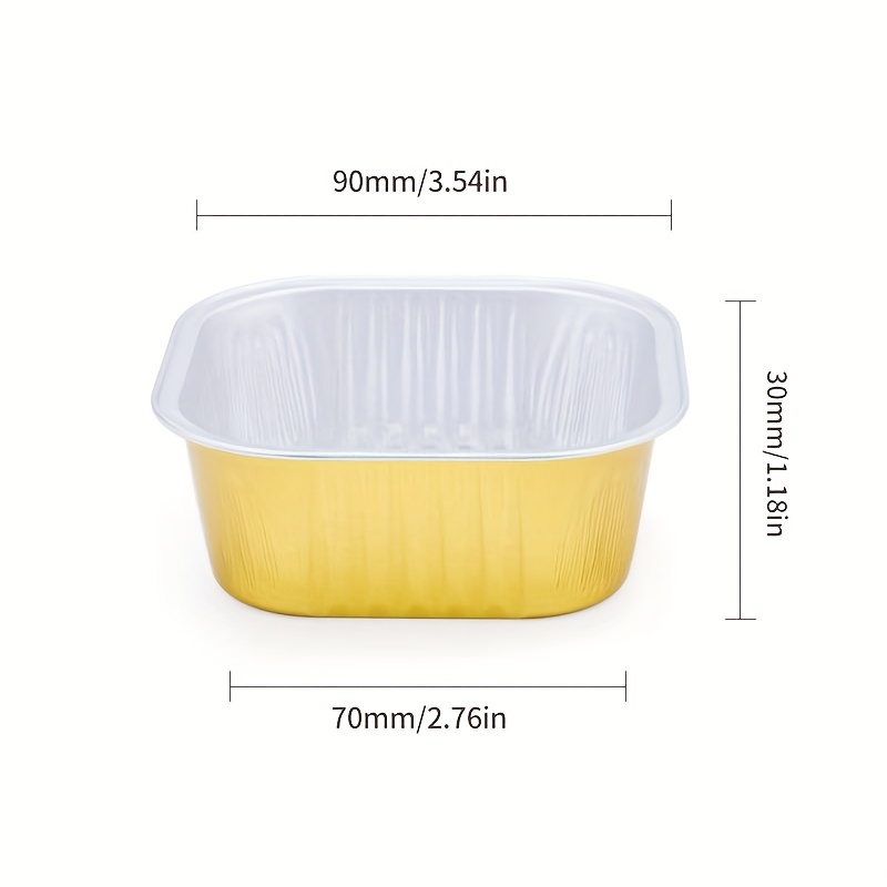 Cup Cake Liners With Lids Square Disposable Desserts Flan Baking