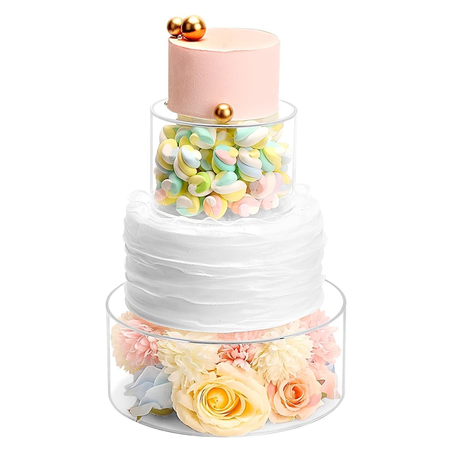 Plateau à gâteau en Acrylique | Piédestal à gâteau cylindrique Rond en  Acrylique Transparent - Présentoir gâteau piédestal pour Le Mariage, la  fête
