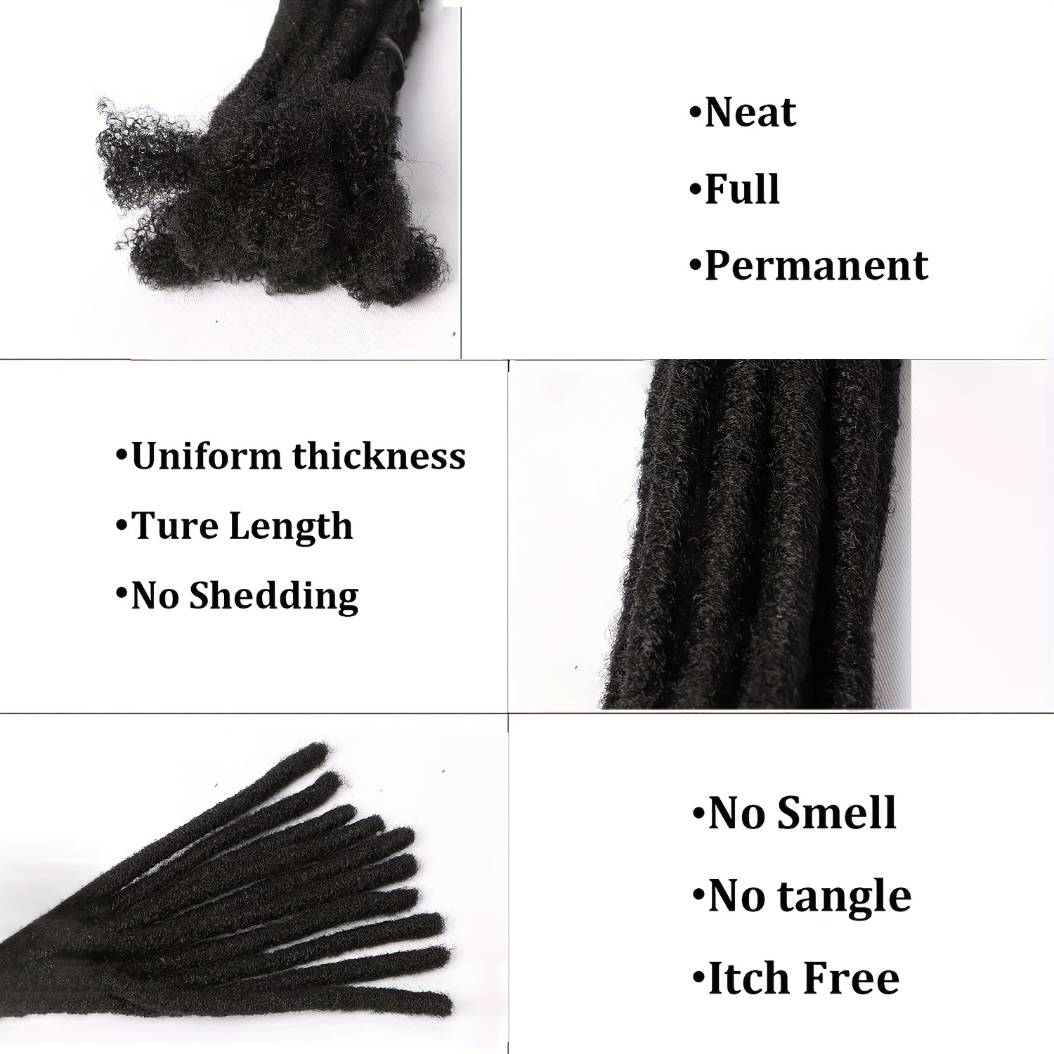 6 Inch Synthetic Loc Extensions 10 Strands Full Synthetic Dreadlock Extensions