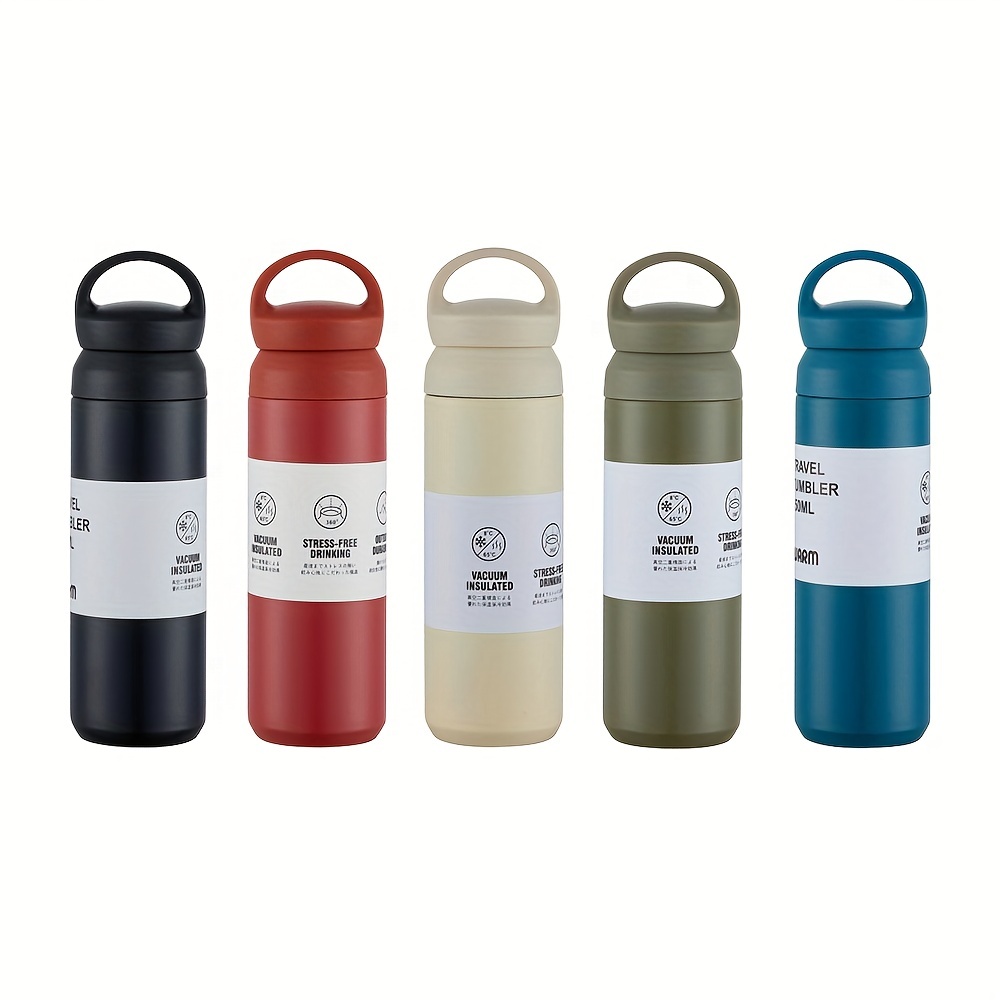 450ML, Stainless Steel Reusable Vacuum Flask with Leakproof Lid