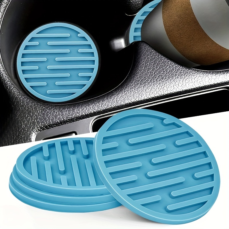  Car Cup Coaster-4PCS Non-Slip Car Drink Holder Coasters  Embedded 2.75inch car Interior Accessories for Women and Men-Red :  Automotive