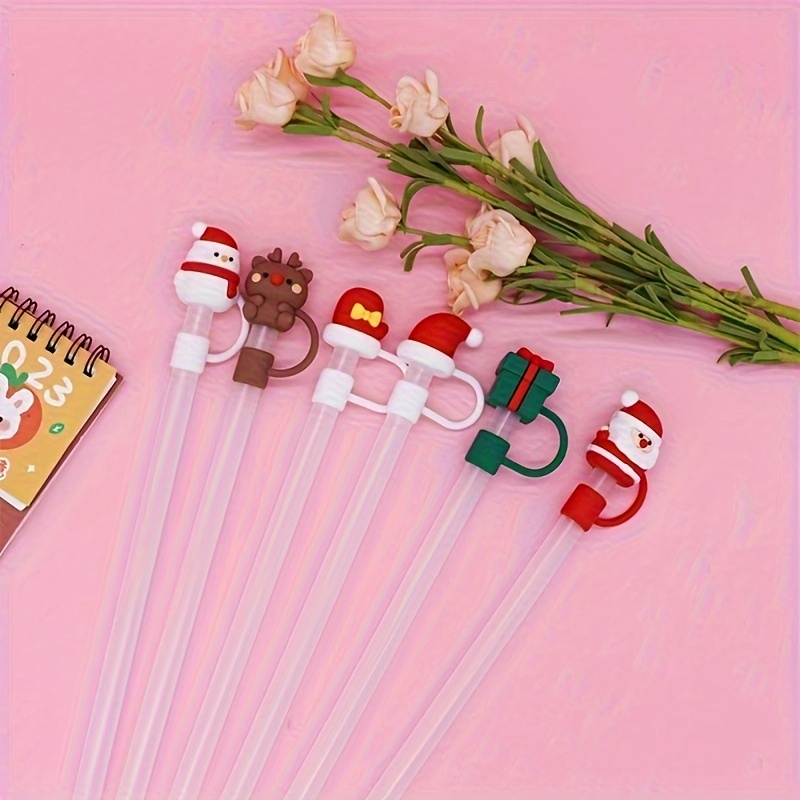 Cute Christmas Silicone Straw Cover, Reusable Dustproof Straw Plugs For  Straw, Cup Accessories, Christmas Decor, Christmas Small Gift, Festivals  Decor Supplies - Temu