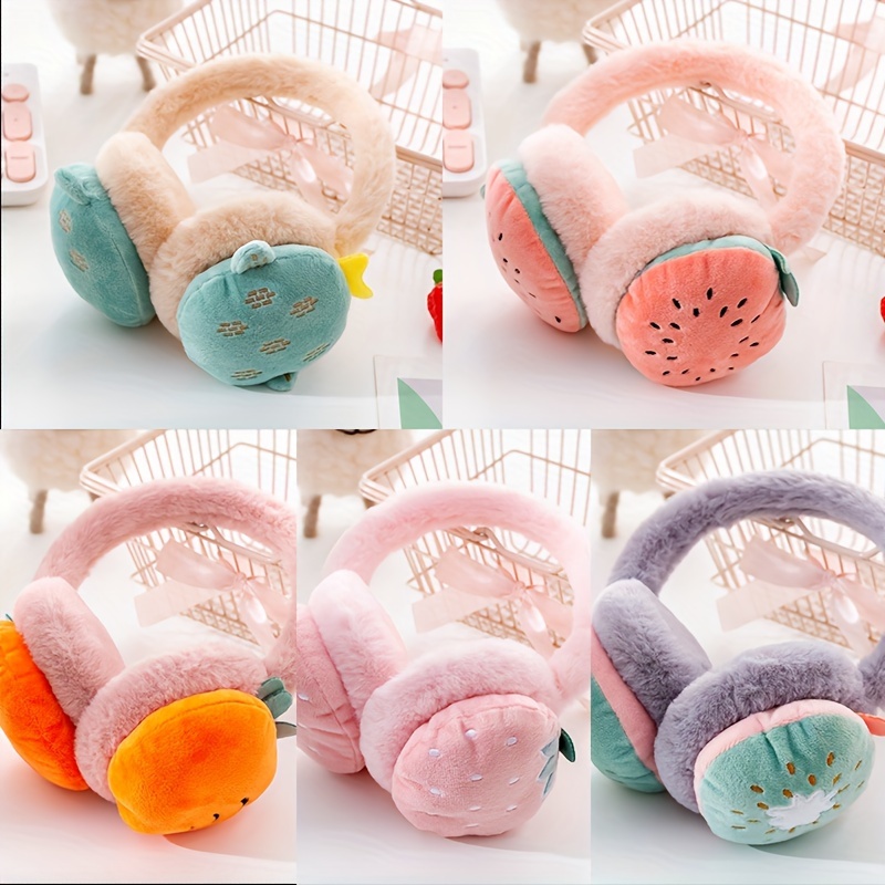 Piftif Random shape Assorted colour kids Fruit Earmuff Soft And