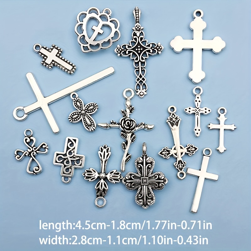 Zinc Alloy Antique Pendant Carved Cross Charms Accessories For Diy Necklace  Bracelet Jewelry Making Accessories - Temu United Arab Emirates