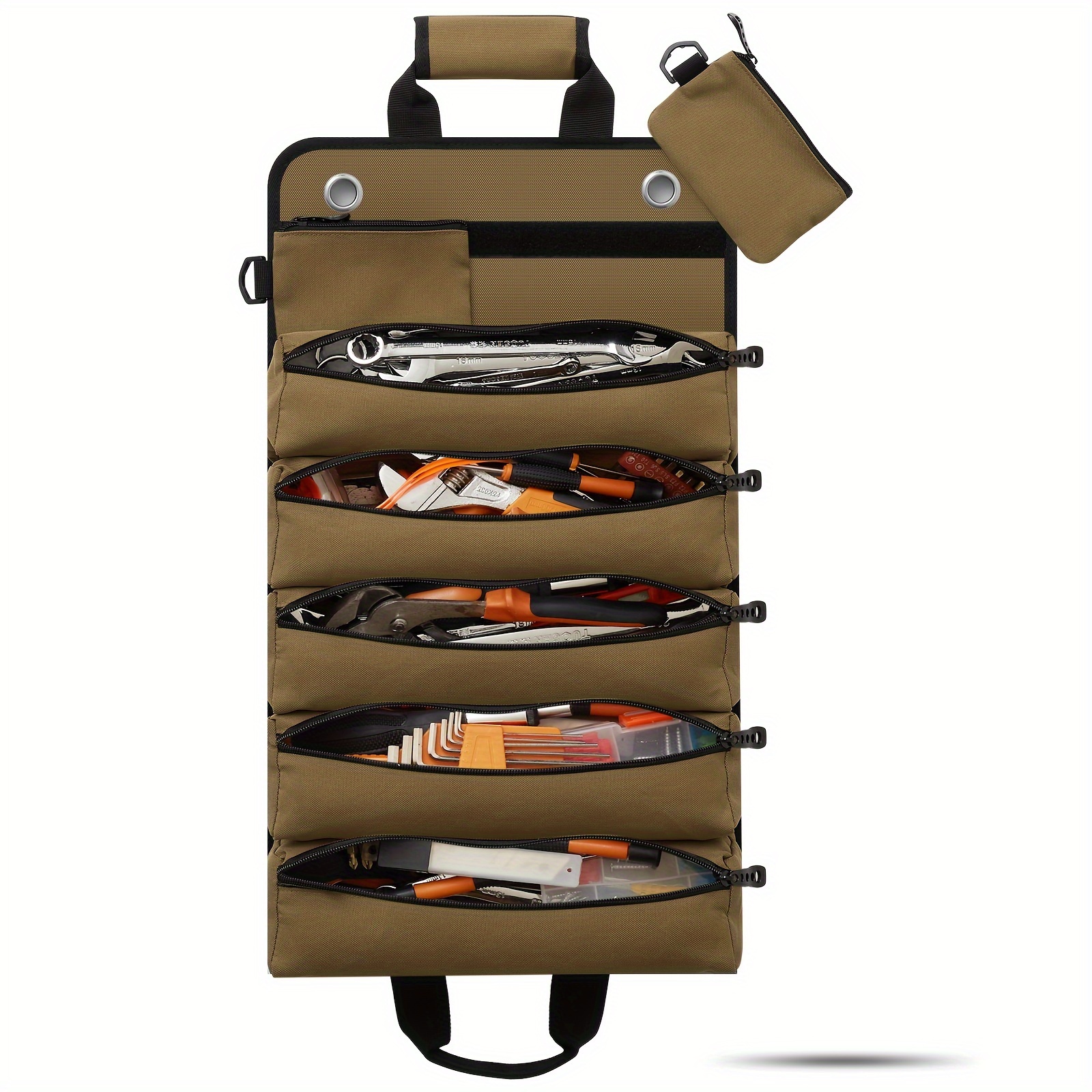 Repair Tool Bag, Heavy Duty Roll Up Tool Bag Organiser; Gift For Dad, Tool Roll Organiser For Electricians And Maintenance Worker Hobbyist