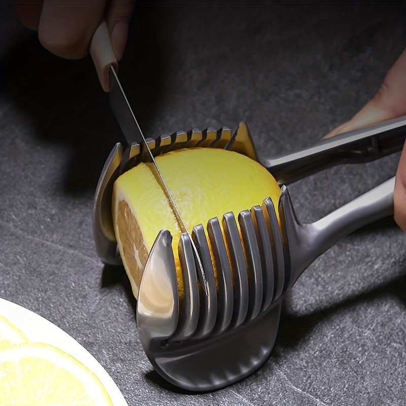 Tomato Slicer Tool Lemon Cutter Tool Lemon Slicer Holder - Temu