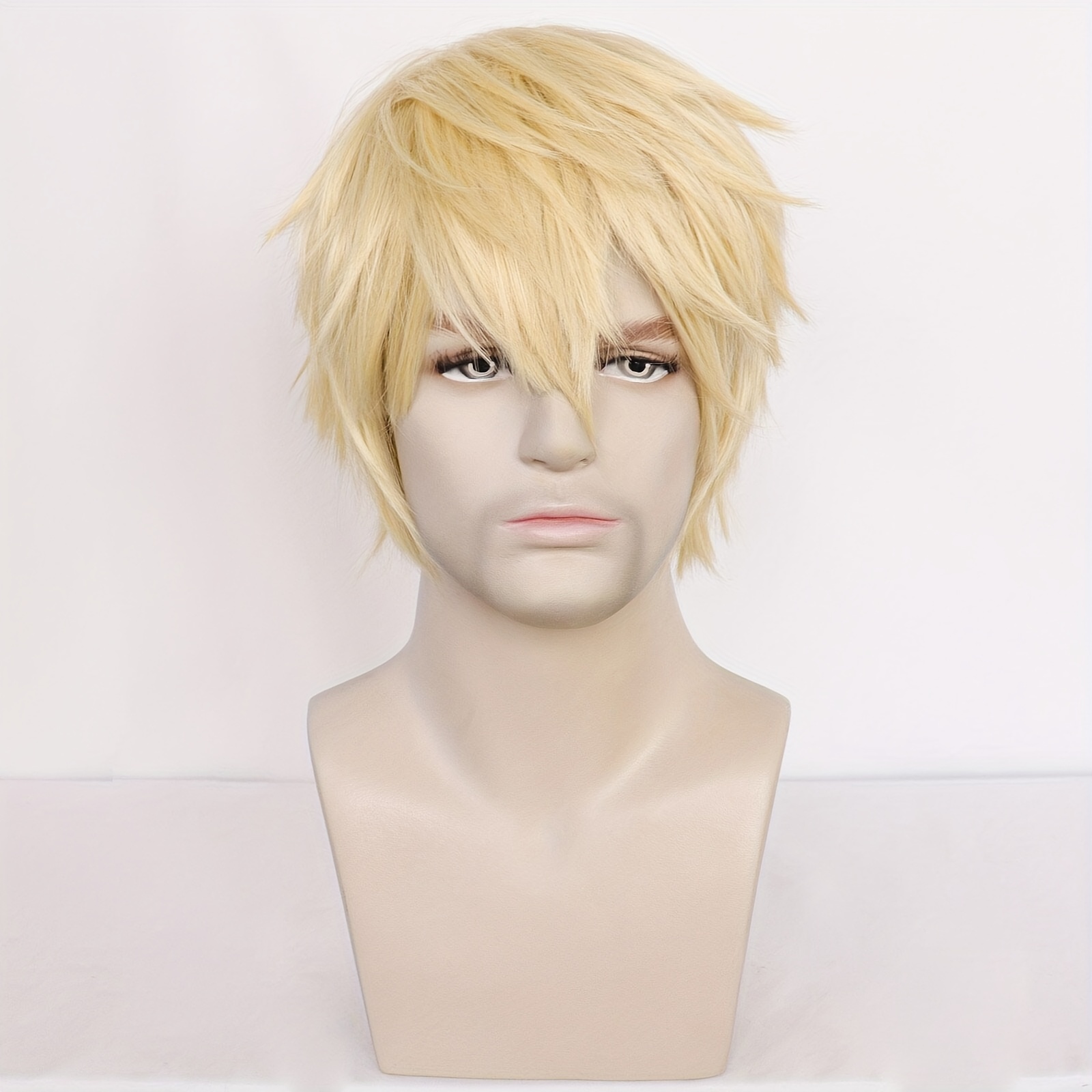 Blonde anime wig male best sale