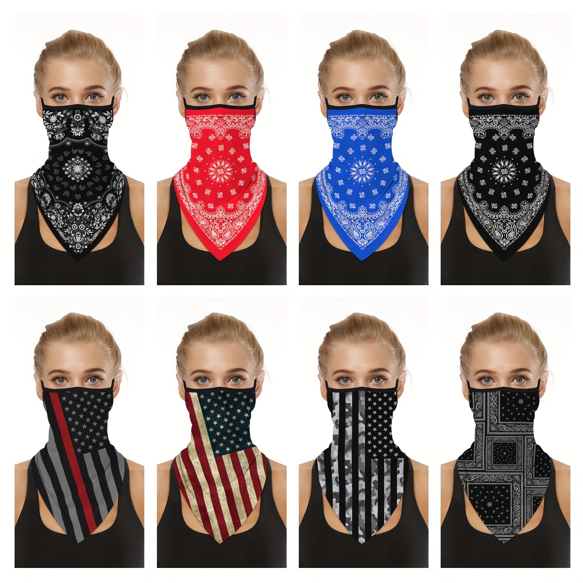 Bandanas Face Mask Balaclavas - Summer Neck Gaiter for Man and Woman Sun  Protection from UV Dust