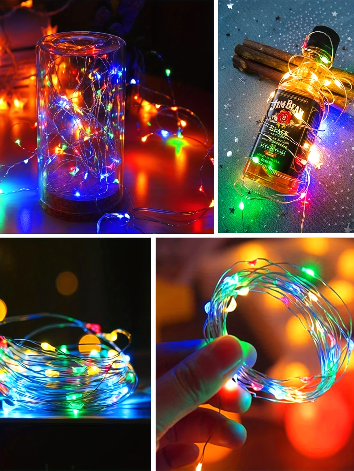 battery operated string lights, led fairy lights battery operated string lights copper wire string lights mini battery powered led lights for bedroom christmas parties wedding centerpiece decoration details 8