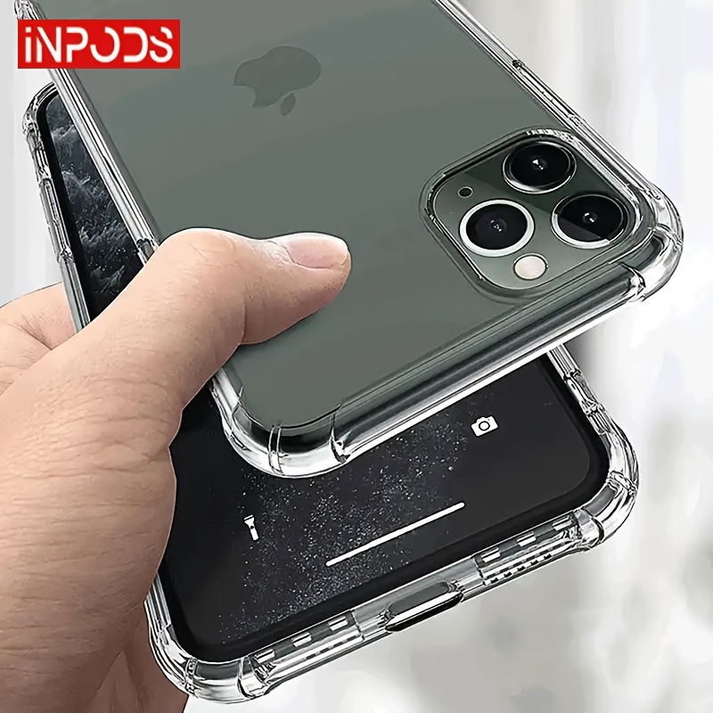For iPhone 15 14 13 12 11 Pro Max Slim Soft TPU Clear Case Cover Chrome 7 8  X XS