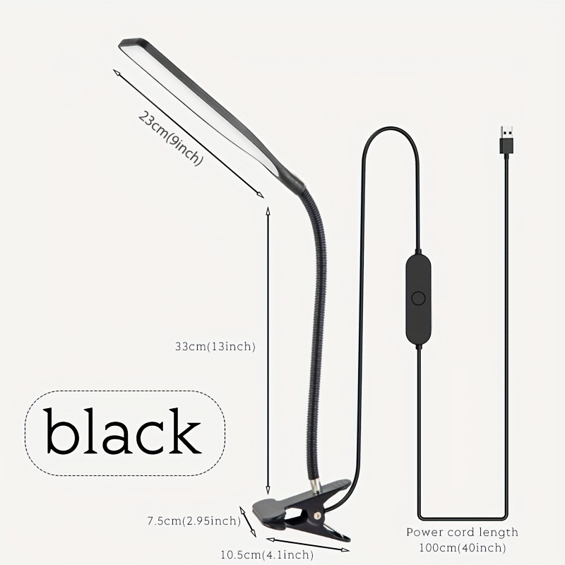 Hokone Lampe de Bureau LED Puissante avec Pince, Lampe de Table Architecte  9W à Commande Tactile