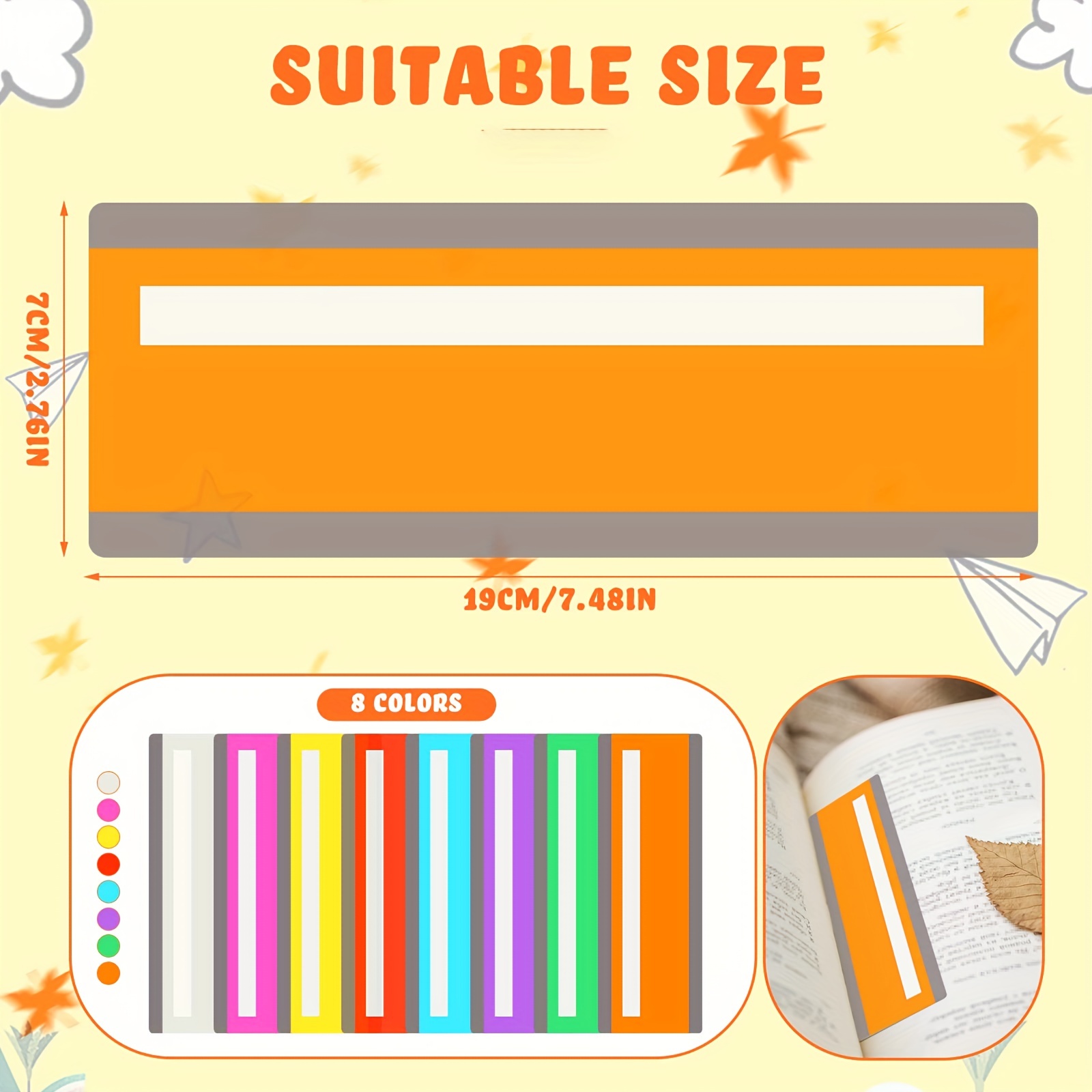 16Pcs Guided Reading Highlight Strips Bookmarks,Guided Reading Strips