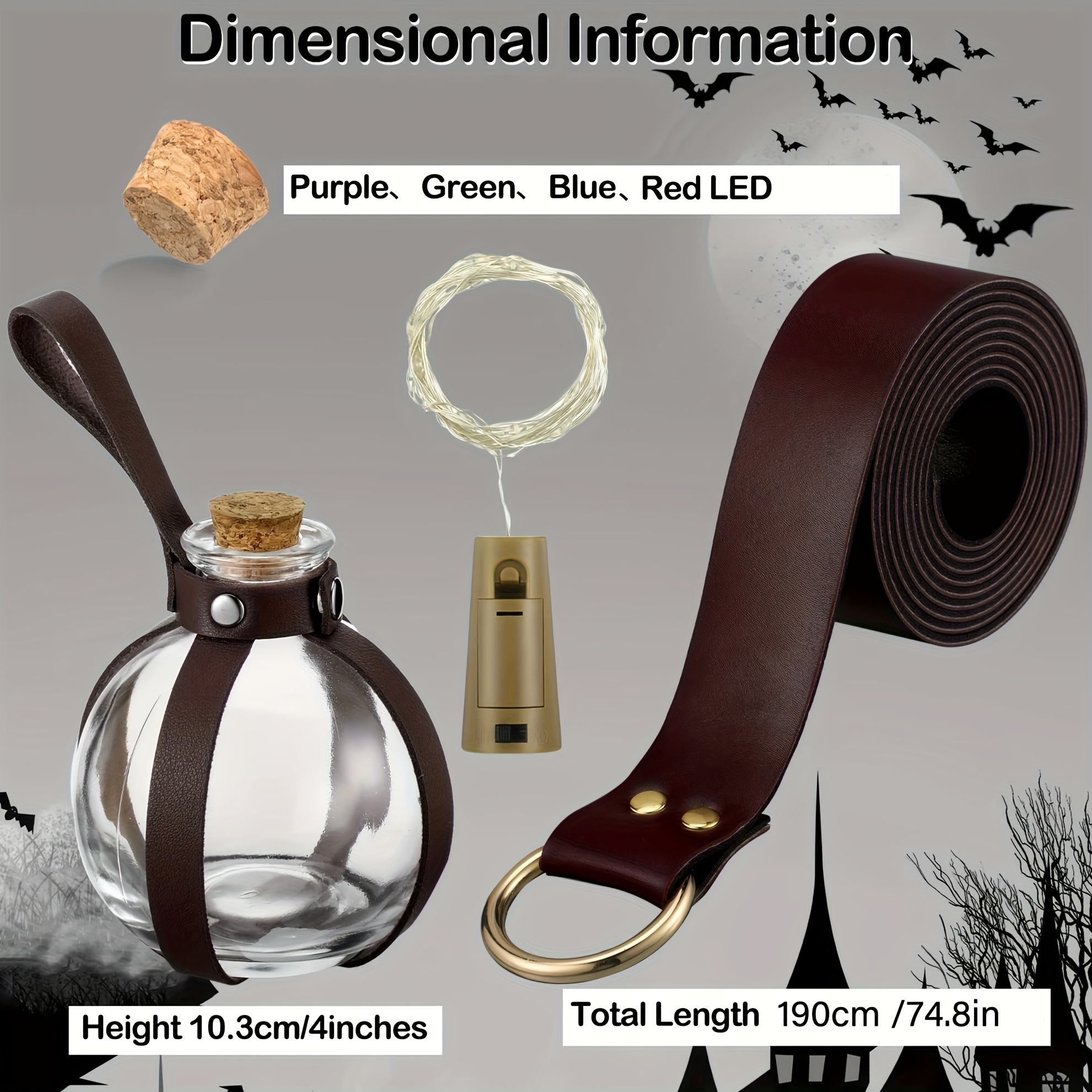 Potion Bottles With Cork Cosplay Accessories Halloween - Temu