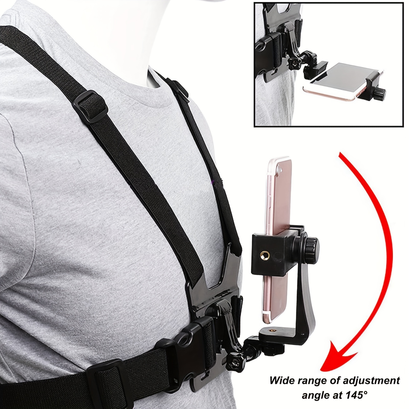 Mobile Phone Chest Strap Mount,Harness Strap Holder Universal