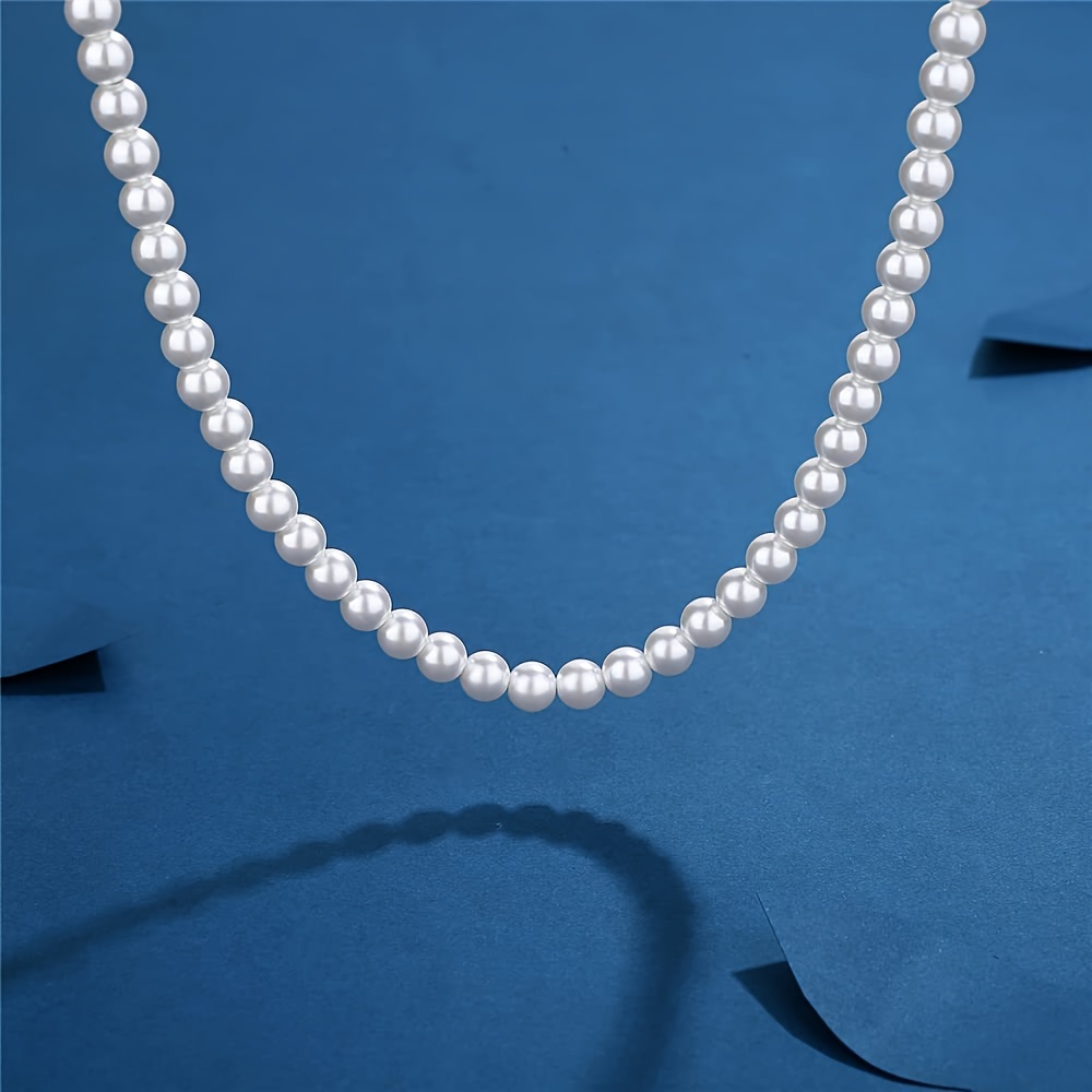 Men's Pearl Bead Necklace for Wedding Banquet