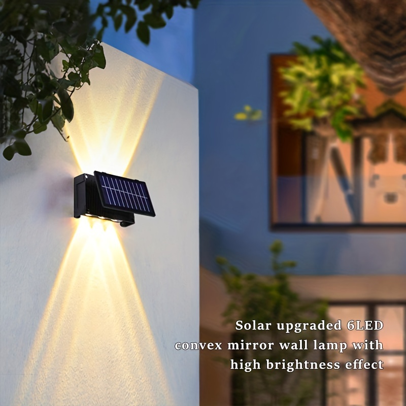 Aplique De Pared Solar UP Down De 1 Pieza Para Exteriores, Luz LED  Impermeable Montada En La Pared, Accesorio De Iluminación Exterior Para  Jardín, Pat