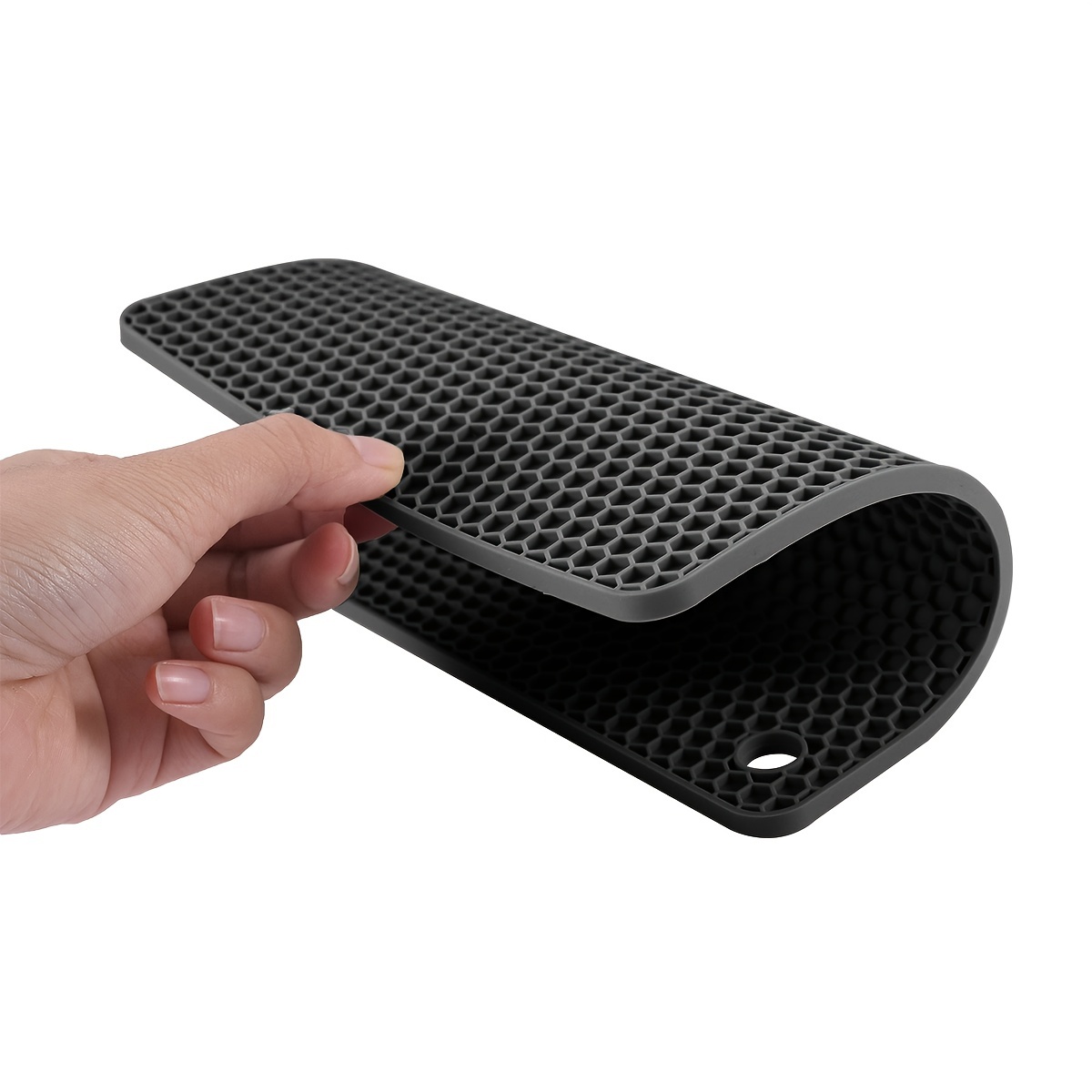 Non-slip Black Silicone Trivet Mat - Heat Resistant Hot Pad For Dishwasher  Safe Cooking And Baking - Anti-scalding Coaster - Temu