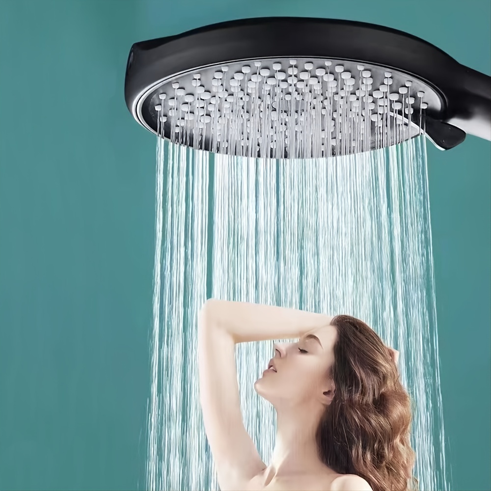 1pc Large Shower Head Handheld Shower Head High Pressure Rain Shower Head With Massage Bathroom Accessories Water Spray Nozzle - Home & -