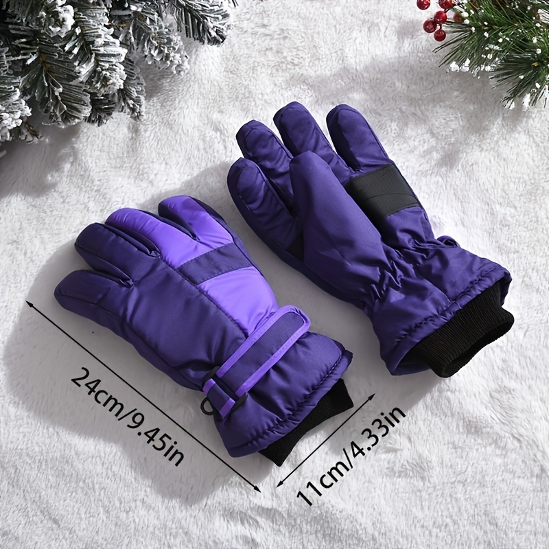 JenPen 4 pares de guantes de invierno para niños, guantes de nieve  impermeables y cálidos para niños, guantes de nieve unisex, guantes de  nieve para