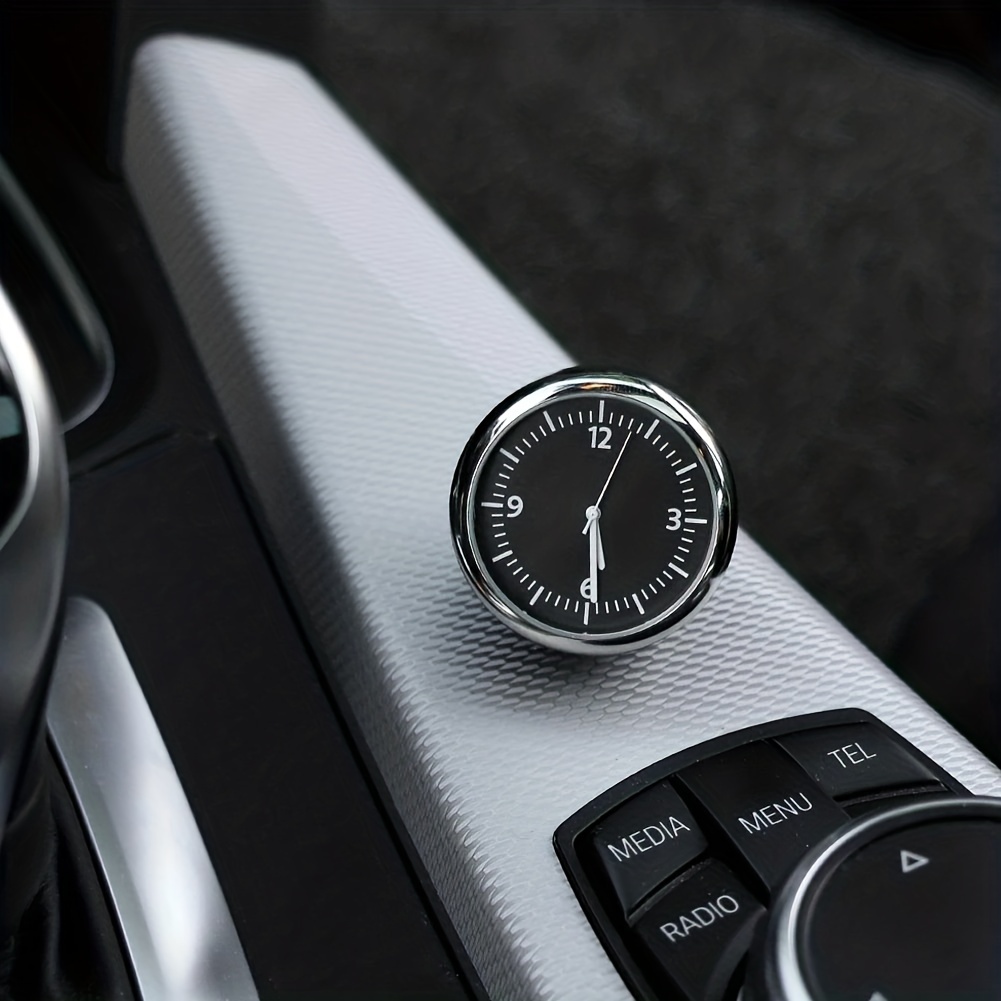 Horloge pour Voiture,iSpchen Horloge Digitale pour Voiture Mini Horloge  Numérique Voiture LCD Horloge Digitale Adhésive Horloges Auto Décoration