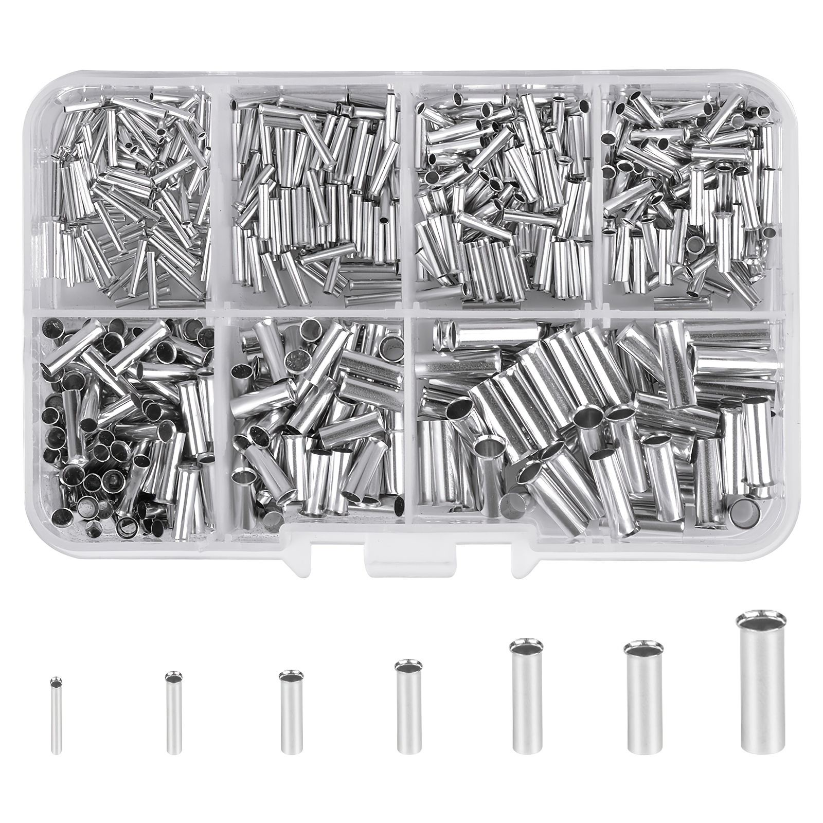 1200PCS Wire Ferrules, Insulated Crimp Pin Terminal Kit for Electrical  Projects, AWG 24-7, 8 Sizes,Ferrule Crimping Kit