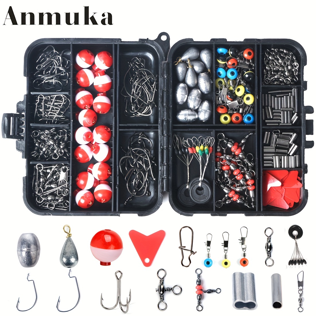 KINJOEK Fishing Tackle Box Kit, Portable 4 Layers Fishing  Accessory Box Case, Fishing Tackle Storage for Fresh Water and Salt Water :  Sports & Outdoors