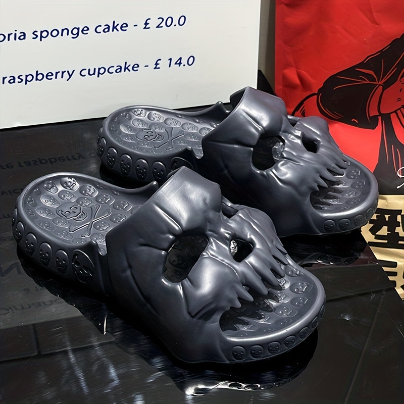 Skull flip flops on sale mens