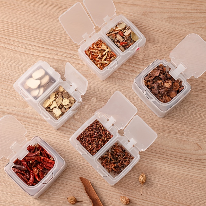 Transparent Flip Top Condiment Spice Sealed Preservation Packing Box  Portable Outdoor Spice Storage Box - Temu