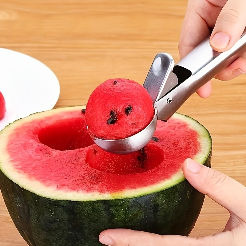 Pressable Ice Cream Ball Maker Stainless Steel Ice Cream Scooper Watermelon  Fruit Ball Machine Scooper Tool with Trigger