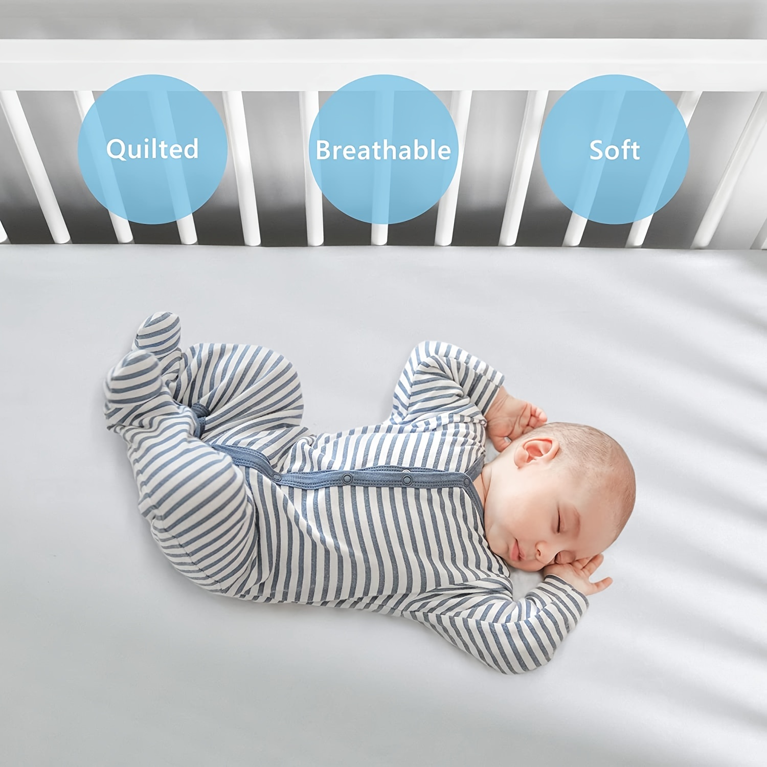 Microfiber Fitted Crib Sheet Set, Soft Toddler Bed Sheets