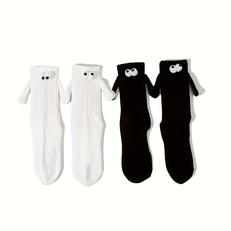 Comprar Calcetines blancos de algodón para mujer, bonitos calcetines  divertidos de Anime Kawaii Smiley Harajuku, calcetines de diseño familiar  de Navidad