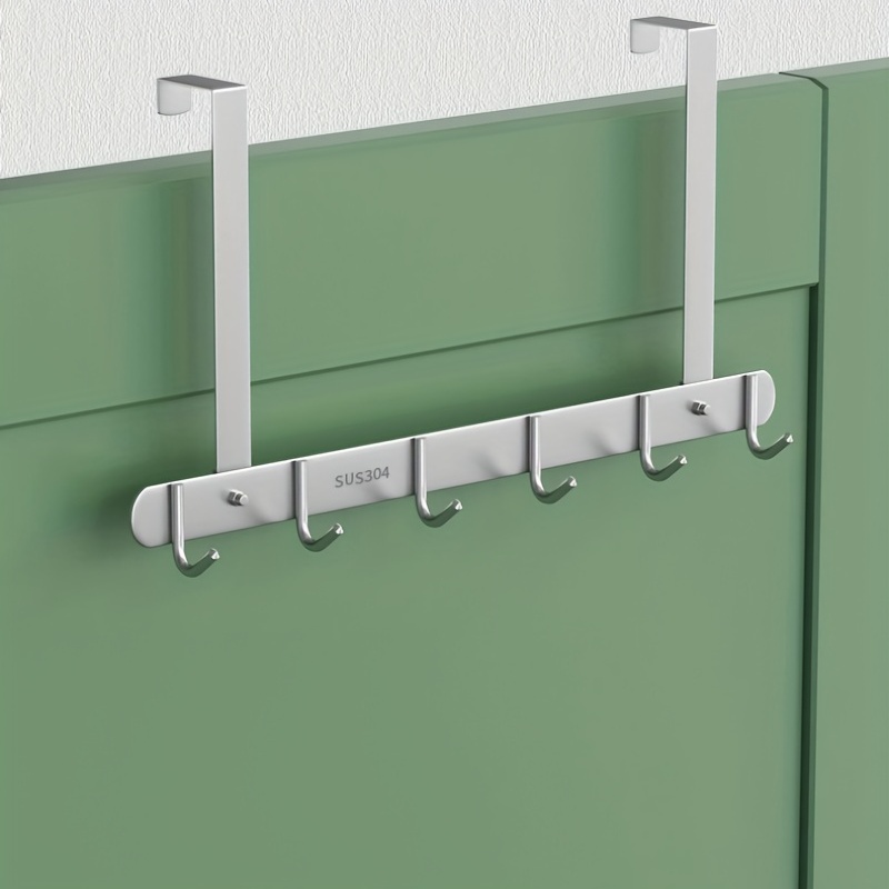 Stainless Steel Door Hooks Hanging Door Towel Rack 5/6/7/8 - Temu