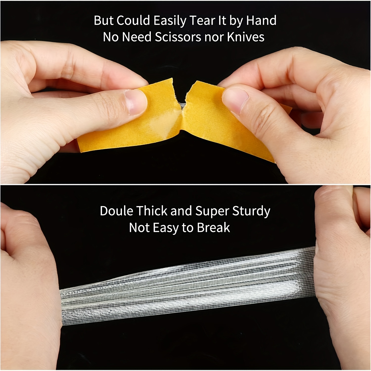 Glass Fiber Mesh Double Sided Sticky Tape Super Strong Sticky Adhesive  L=25M