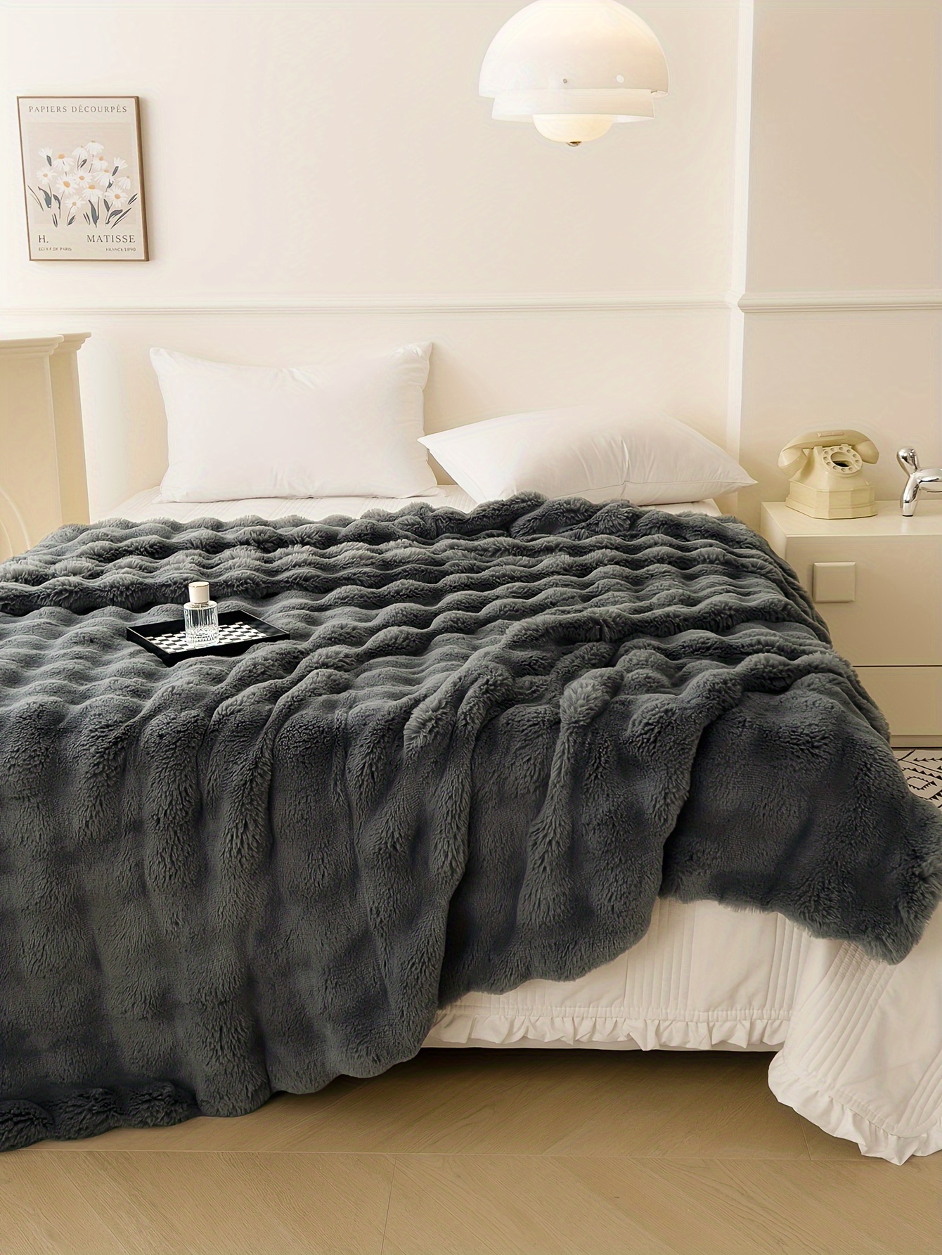 1pc solid color polyester thickened blanket   rabbit short plush blanket bed blanket multi purpose gift blanket for   details 15