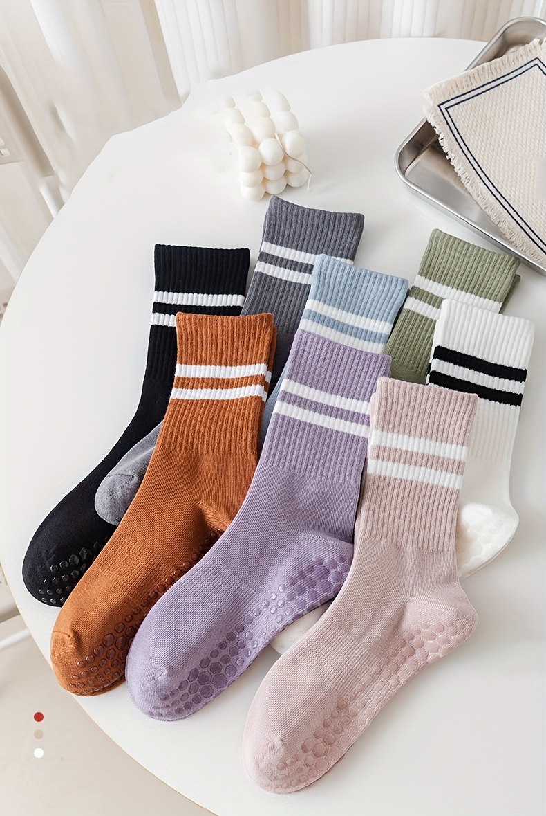 Striped tube Socks Professional Non slip Yoga Socks - Temu